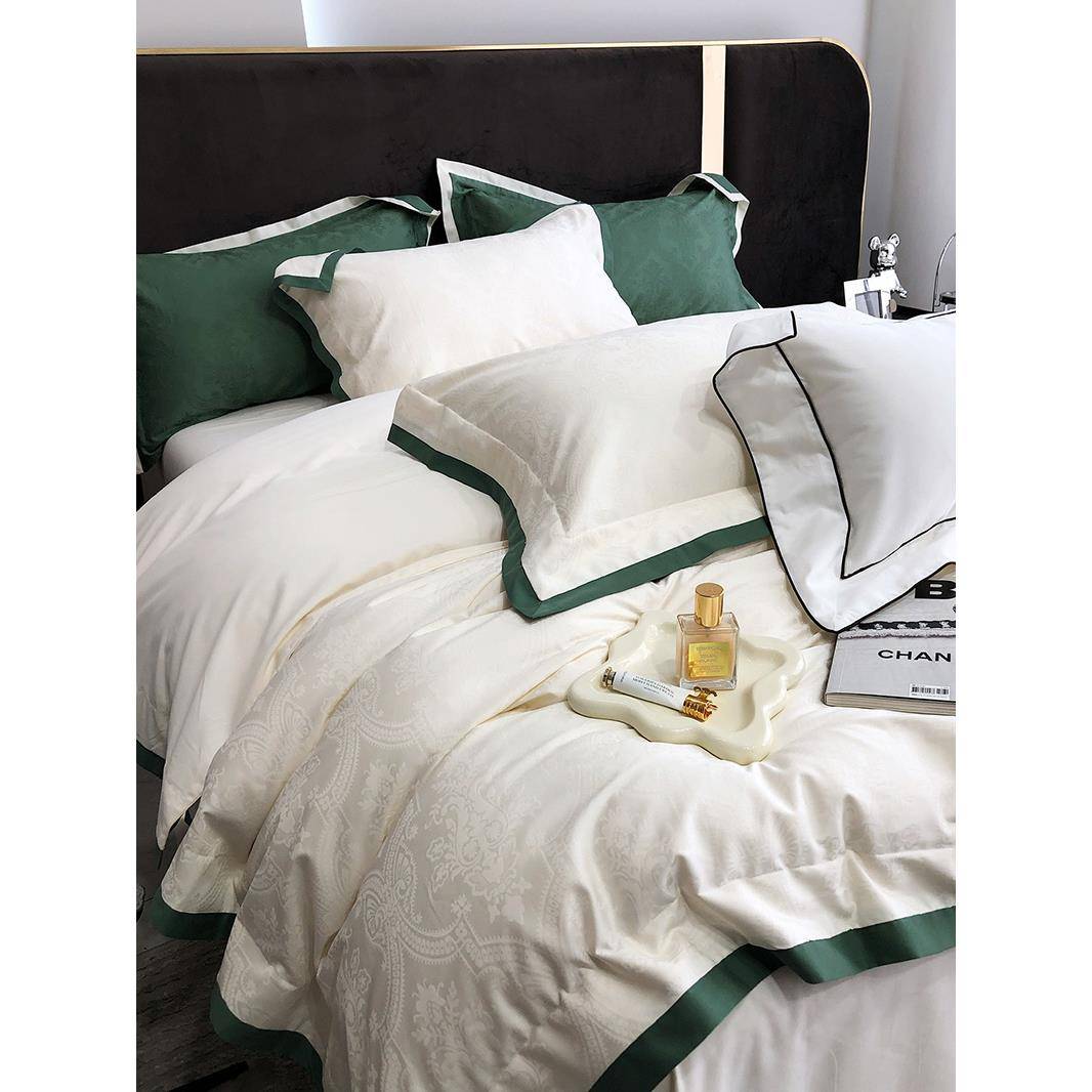 上秋冬极简轻棉奢140床支全提花磨毛VTI四件套纯棉单舒适保暖床用