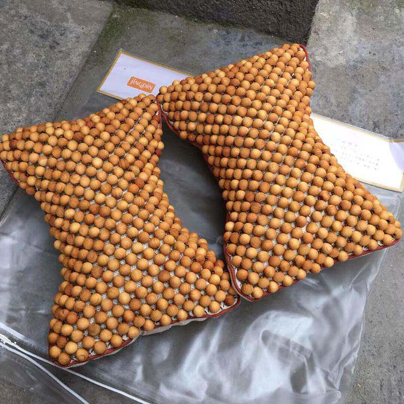 新款汽车头枕护颈枕太行崖柏珠子手工编织制作清凉舒适透气