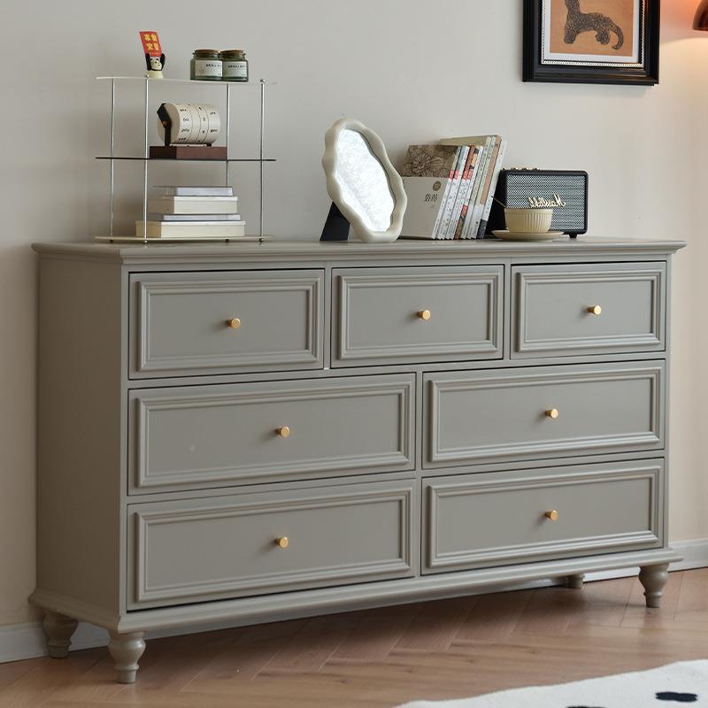 美式木五实奢斗柜卧室墙黑色简约抽屉柜子靠轻立柜床尾IZO收纳柜