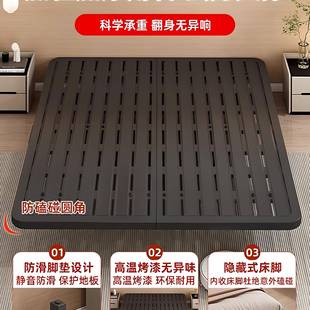 悬浮架床子厚加固排骨加钢架铁艺床双人铁架床宿舍MDO出租房单人