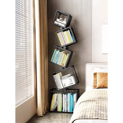 电视柜旁置客物架网红架书落地铁艺过道小靠柜子收纳厅多UIN层墙