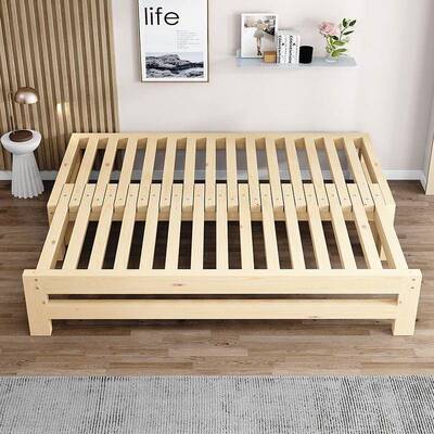 用实木简易抽拉床伸床缩隐形幼儿园睡午床耐儿ATB童拼接床