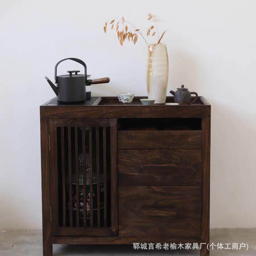 家用老储JLG木餐边靠墙落地柜茶水柜置水物一体柜沙发边榆几储物,居家布艺,纽扣,淘宝优惠券,粉丝福利购,淘宝优惠卷