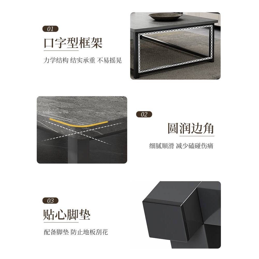 茶几客厅家用小户型桌子简易出租屋沙发边几简约现代轻奢阳台茶桌