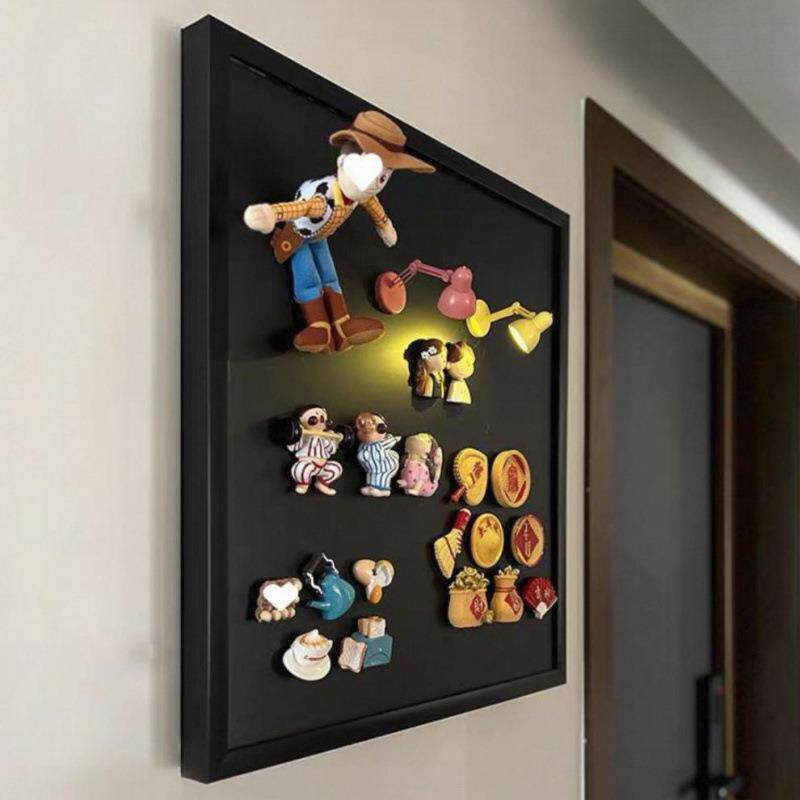 磁吸黑板电表箱遮丑配电箱遮挡装饰画免打孔新款冰箱贴展示板