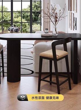 实沙发边CCU客吧台桌厅隔断长条桌轻木奢感小户型家用高阳台脚桌