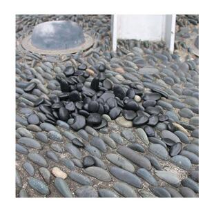建筑黑色花鹅卵ZHD石然抛光天雨石头铺路园林造景石水池垫底亮光