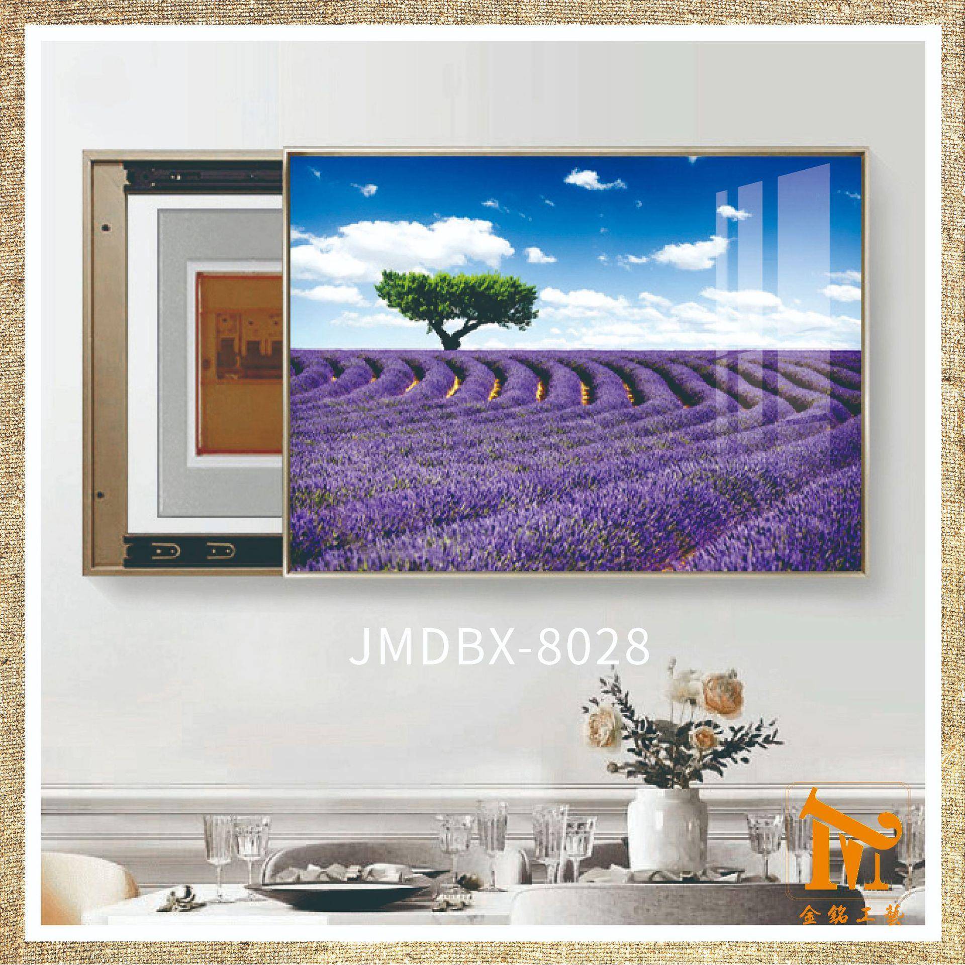 电表箱饰画可推拉装打孔电现闸代简约遮挡箱客厅挂画壁WVV画免开