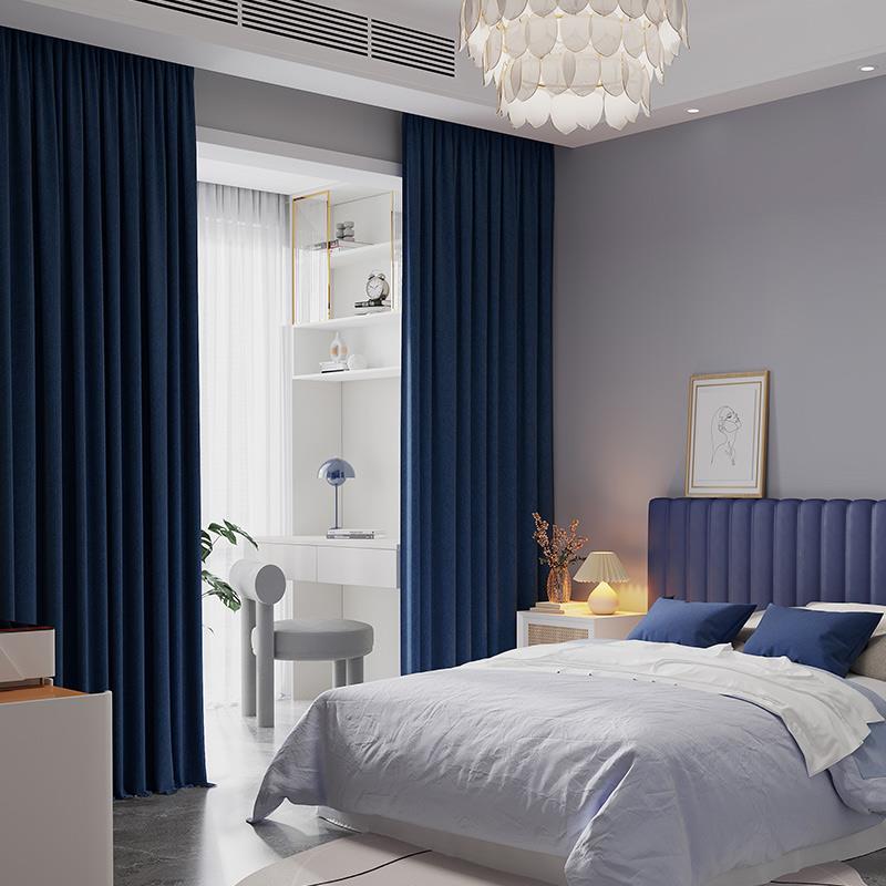 加厚OQB帘简全遮光代约轻奢遮阳防光2025客窗厅新款卧现室遮光帘