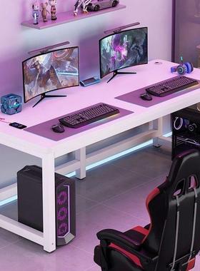 办桌碳纤公维竞桌电脑电39117桌台式双人家用卧室学生书桌简易子