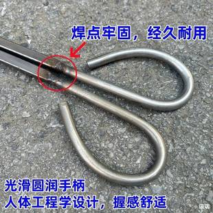 1米加长797不卫锈火钳钢烧火捡垃夹圾夹子环清洁拾物器煤碳加厚长