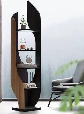 落书置物架落架地地书架收纳质客厅多层办公现木代80769约书柜客