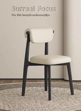 餐椅202新款奢家NJA用餐厅意式极简餐桌5椅子休闲酒店靠背羊椅角