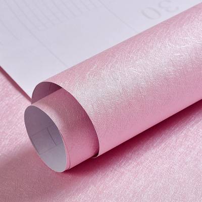 7YX1.2米宽自粘墙纸加厚防水蚕丝墙贴卧室客厅素色自贴壁纸彩晶膜