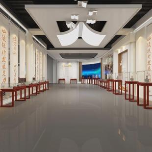 实木中式复古珠宝展示柜博物馆文玩古董首饰展柜玉器玻璃饰品展示