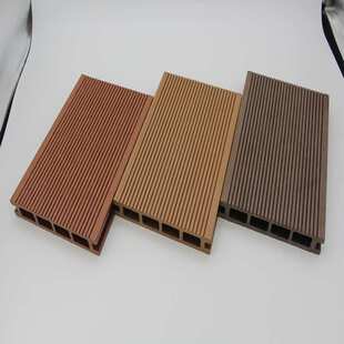 塑木厂家供应户外塑木方孔地板塑木圆孔地板实心地板木塑栈道板