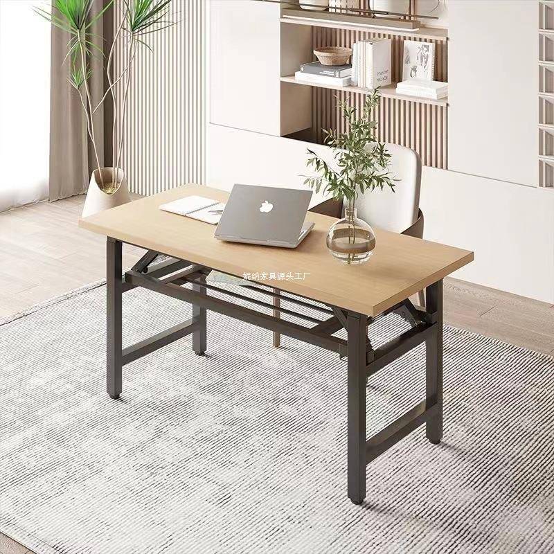外摆摊桌双横梁加简易议折叠家用电脑桌办公会桌双横户梁加固桌长