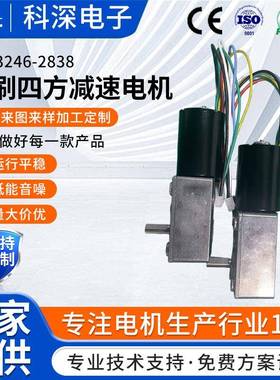 KS-3246283无刷8四方减速电机低压直-流涡轮蜗85296刷杆无减速电