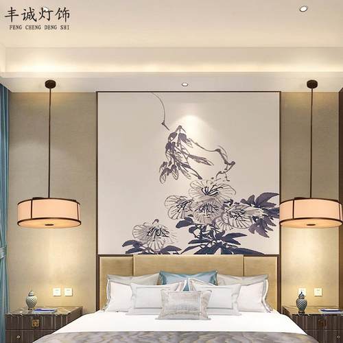 中新中式吊灯客厅灯灯国风简约中大H823S气卧室楼梯餐厅现代式吊