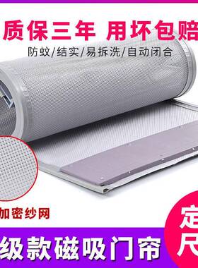 帘夏季防PDD10234防蚊门帘金刚网全磁条帘卧室门帘透气纱门帘蚊门