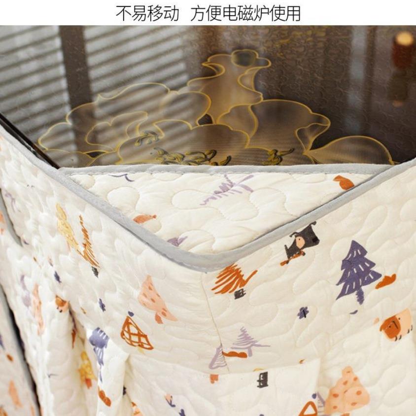 F97559S6正方形烤炉火桌子罩套方桌电炉桌冬季加厚取暖罩被电烤烤