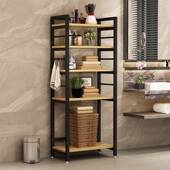 卫生间置物架落地式 多层收柜浴厕所夹缝免室打盆孔985脸架桶纳置