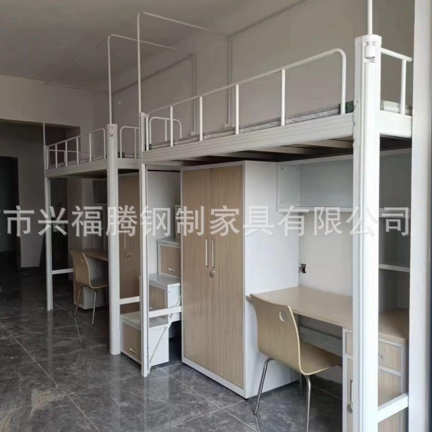 床柜组合学校公寓床床学生铁床宿舍柜合柜书桌衣柜铁床组皮床柜组