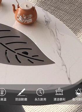 代简约水壶一体家ZJR用现泡茶桌子阳台茶桌椅组合烧小户型茶岩板