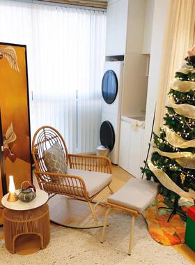 摇椅阳台休19236闲藤编藤椅用家懒人沙厅发躺单人客逍遥户外大人