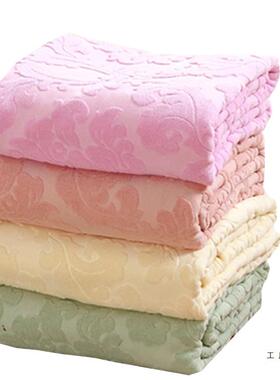 老式毛巾被棉质单床人双质加厚棉提花被毛巾毯单盖毛毯F5M5HMJ9夏