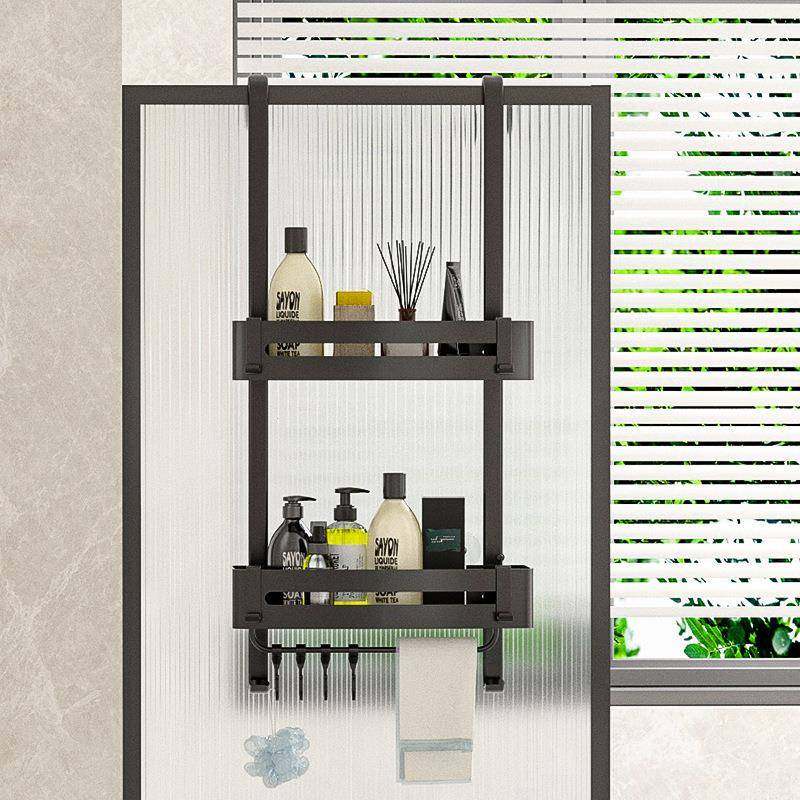 浴室物架挂篮置浴室挂篮浴房多能收纳架淋太空铝卫生间免打孔双层,收纳整理,书桌收纳置物架,淘宝优惠券,粉丝福利购,淘宝优惠卷