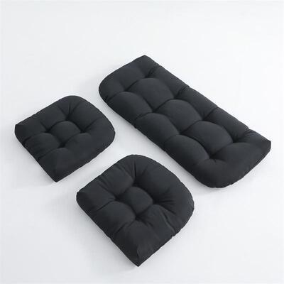 爆加花园椅垫家居闲MUJ垫组合椅垫椅款子垫藤椅厚坐休垫三件套