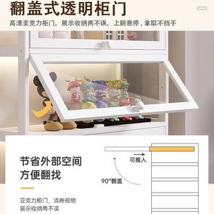 书柜透明亚力窄展示柜柜书架柜克置物收纳架落地置物客951厅防尘