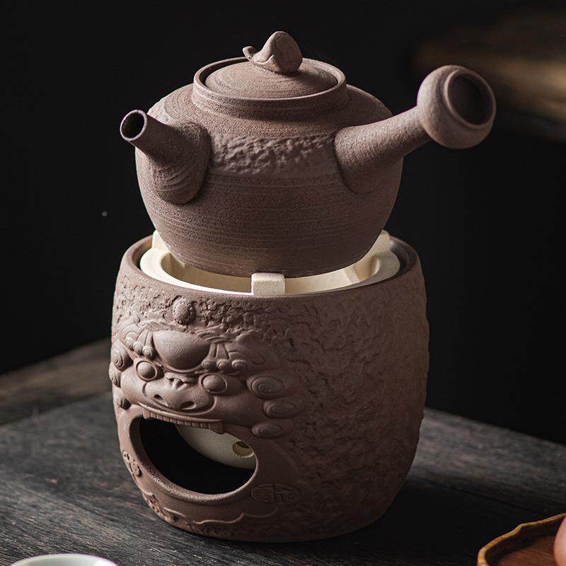 围炉煮茶岩泥手作炭烧温茶炉式烤大容量煮无品牌/茶壶茶日复古户