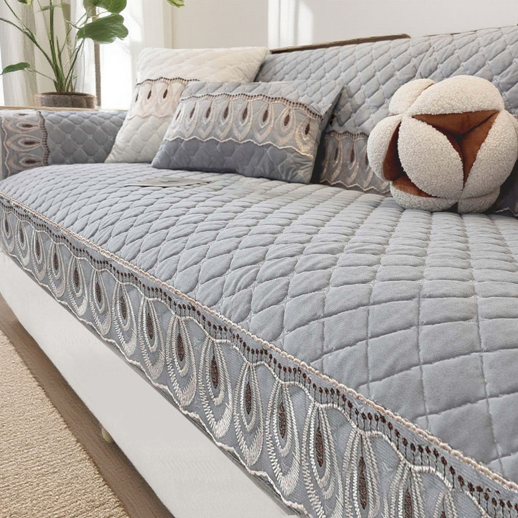 四季通用沙发垫防滑纯色高级感坐垫子法式直排沙发套罩盖布靠背巾,居家布艺,沙发垫,淘宝优惠券,粉丝福利购,淘宝优惠卷