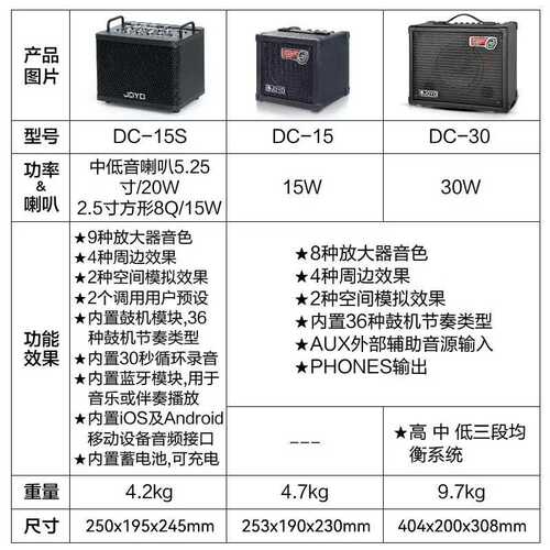 OYO卓乐DC15/15S/30电吉他音箱户外直播便携民谣木吉他弹唱音响