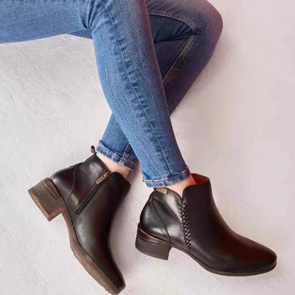 专柜正品Pikolinos派高雁冬季牛皮中粗跟侧拉链休闲短靴PA222702,女鞋,时装靴,淘宝优惠券,粉丝福利购,淘宝优惠卷