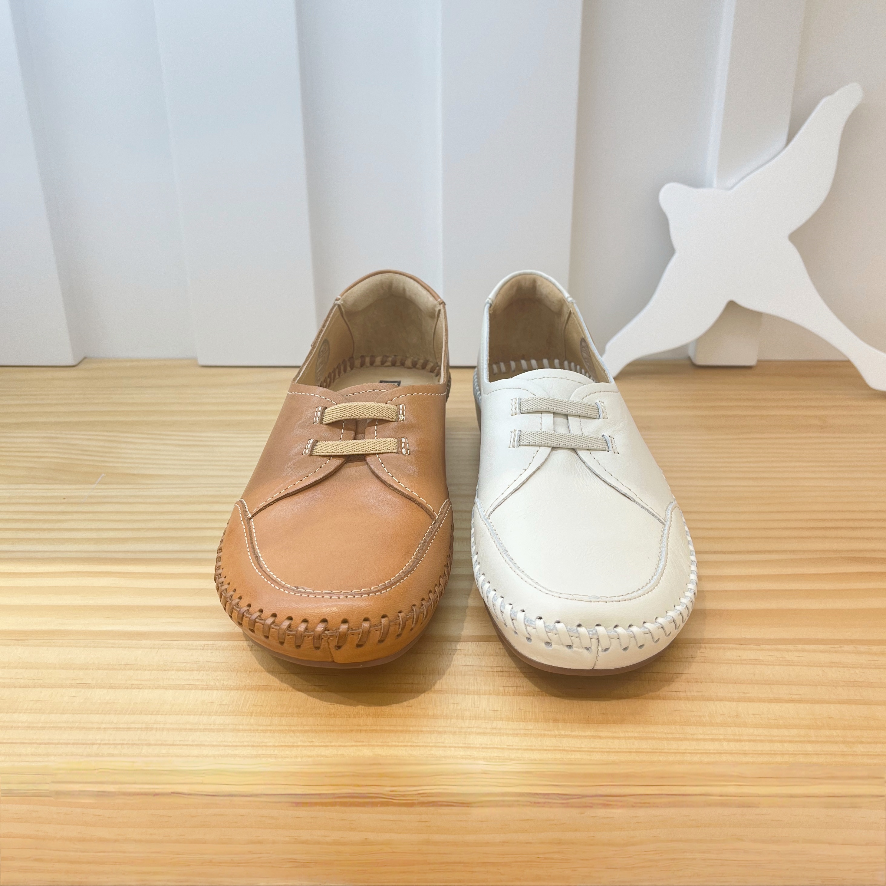 派高雁春季圆头平底舒适单鞋