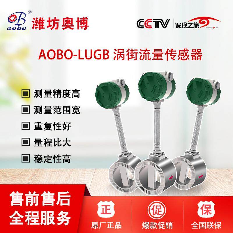 蒸汽气体液体压缩空气然气精度高数显流量计量表LUGB涡街流量计