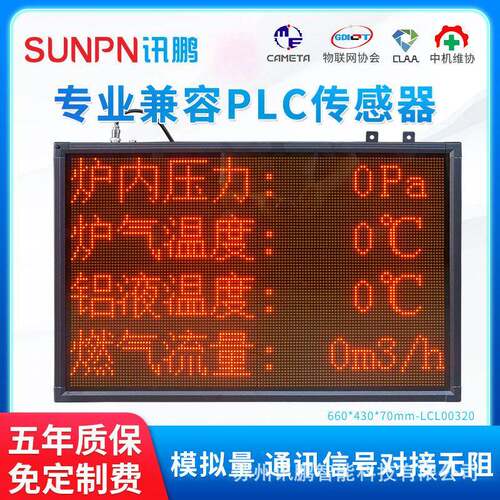 讯鹏LED显示屏RS485通讯屏工业数据电子看板MODBUS-RTU协议