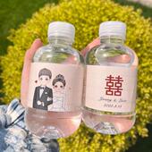 婚礼定制矿泉水结婚矿泉水定制logo小瓶装 酒店婚庆宴标签贴纸订做
