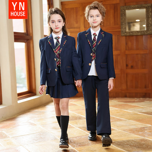 男童校服2025春秋季幼儿园园服英伦风主持人演出服小学生班服套装