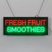 27英寸水果店广告牌 LED FRUIT 亚马逊热销11 SMOOTHIES SIGN