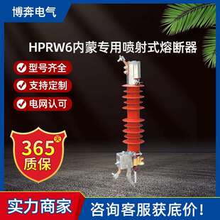 HPRW6-12/200户外高压喷射式熔断器10KV老式跌落式熔断器内蒙令克