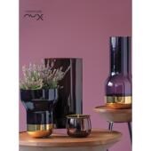 Nude水晶玻璃干花器花瓶花艺现代简约客厅创意时尚 摆件家居饰品