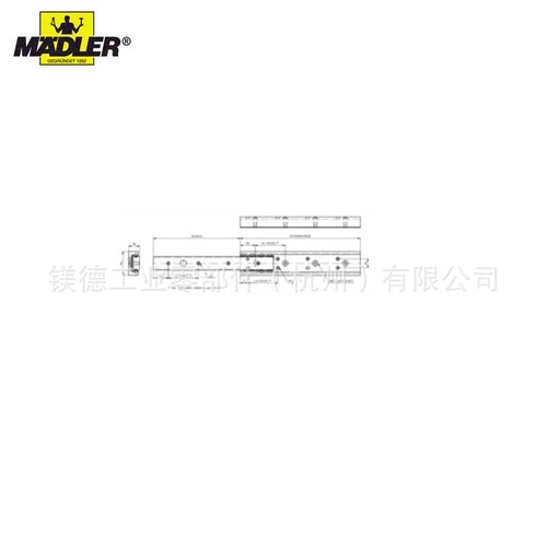 滑轨 DA 4120  部分伸展（ 宽36mm 重至550kg）