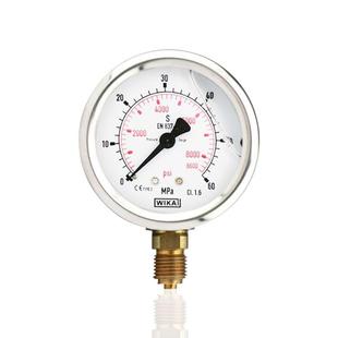 供应德国WIKA不锈钢充油压力表耐震注油充油YBN63 60MPA 8600PSI