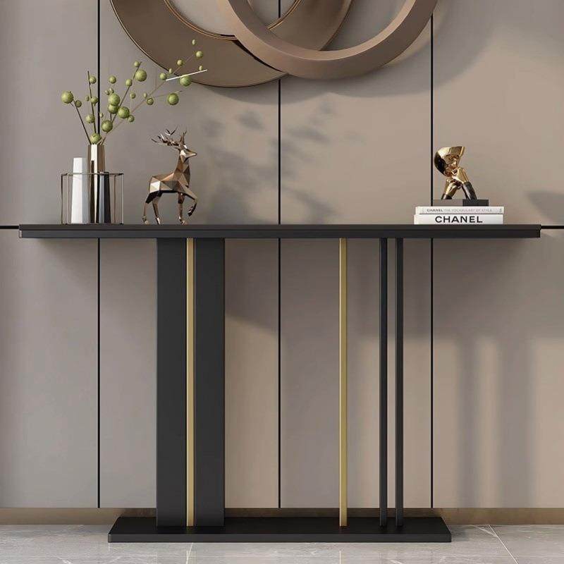 意式北欧现代入户其它金属 大理石玄关桌极窄靠墙岩板玄关台简约