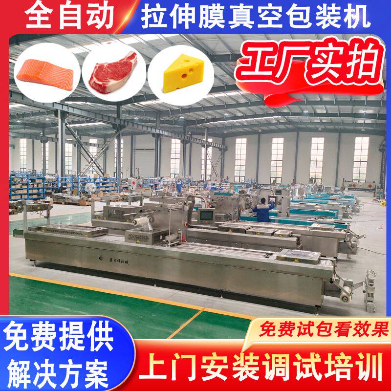 全自动真空机包装机商用 冷切肉封口机 420型拉伸膜真空包装机