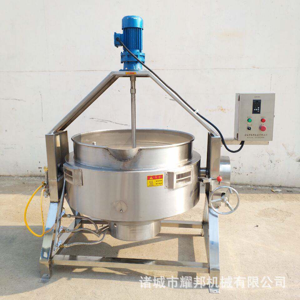 燃气加热甜面酱炒锅 刮底搅拌熬酱料锅 不锈钢熬油辣椒机器